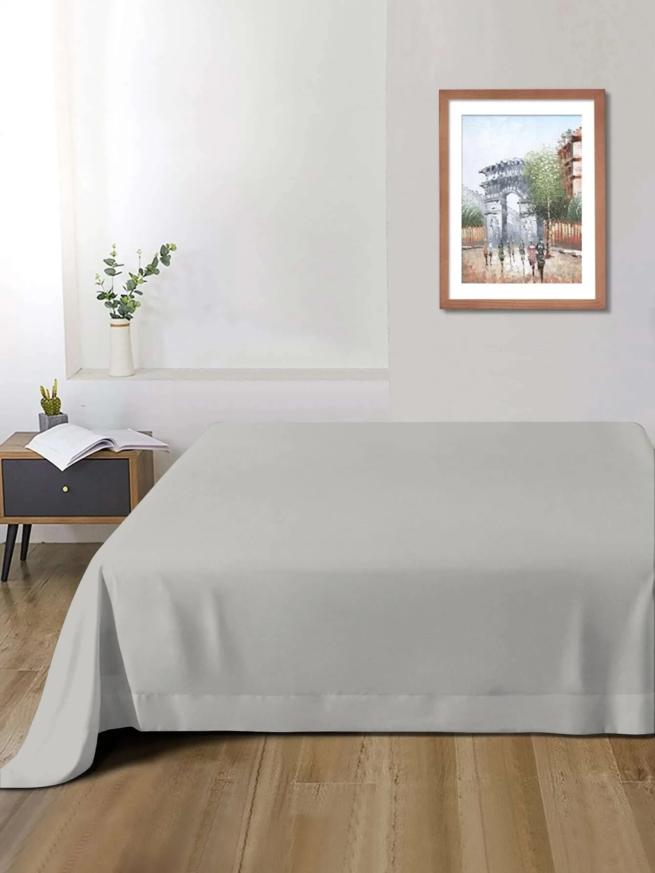 Rest Super Soft King Flat Sheet 220x240cm-Gray