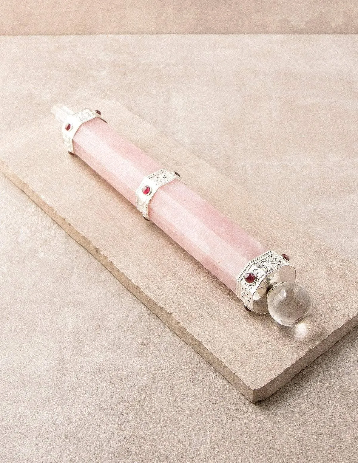 Rose Quartz Gemstone Healing Wand - As-Is-Clearance