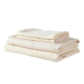 Royal Comfort  Blend Sheet Set with Stripe King Beige