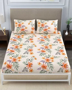 Rudbeckia Floral Polycotton Flat Bedding Set | Double Size | 90 x 108 inches