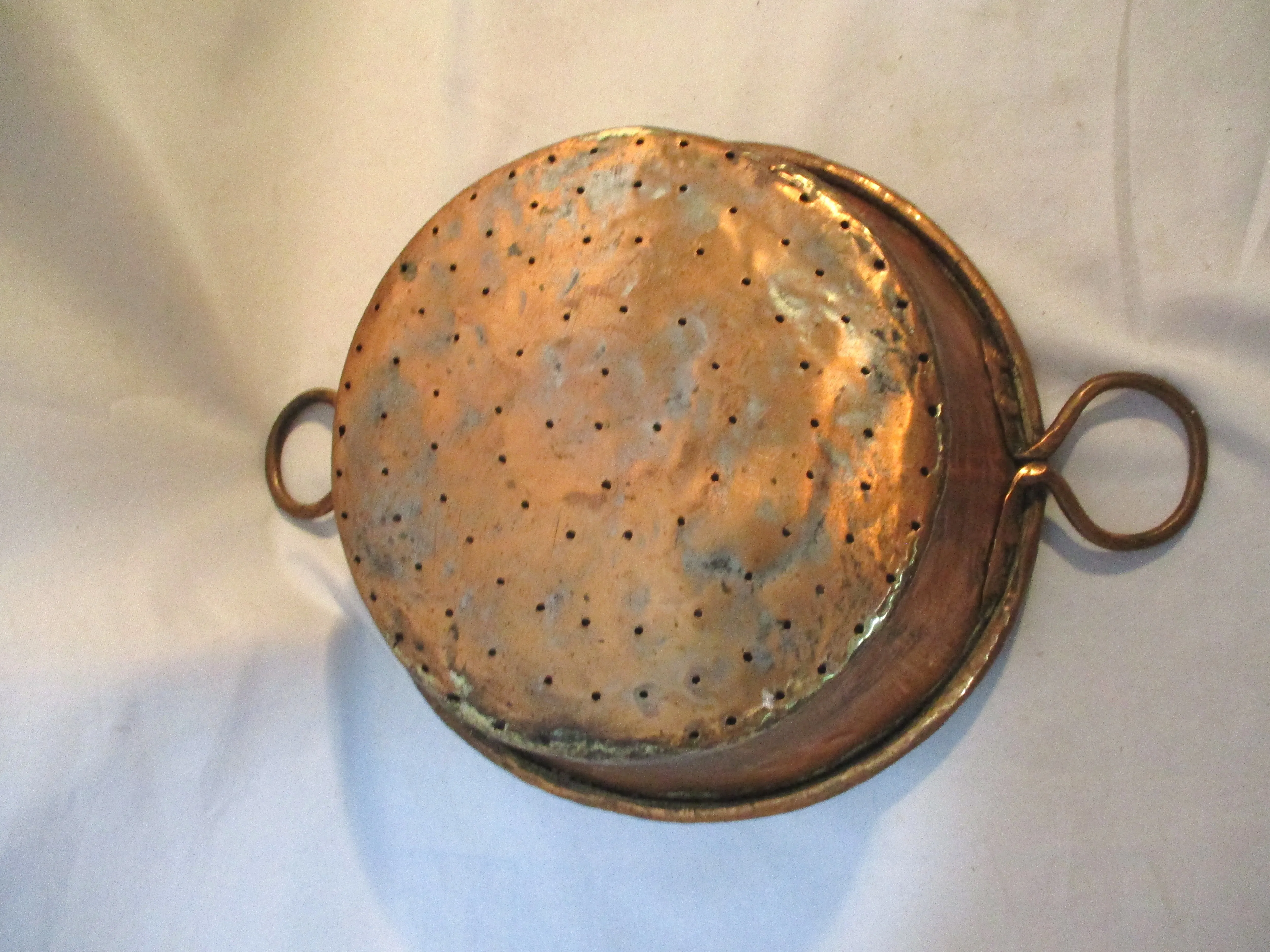 Rustic Primitive COPPER Steamer Insert Colander Pot Decor