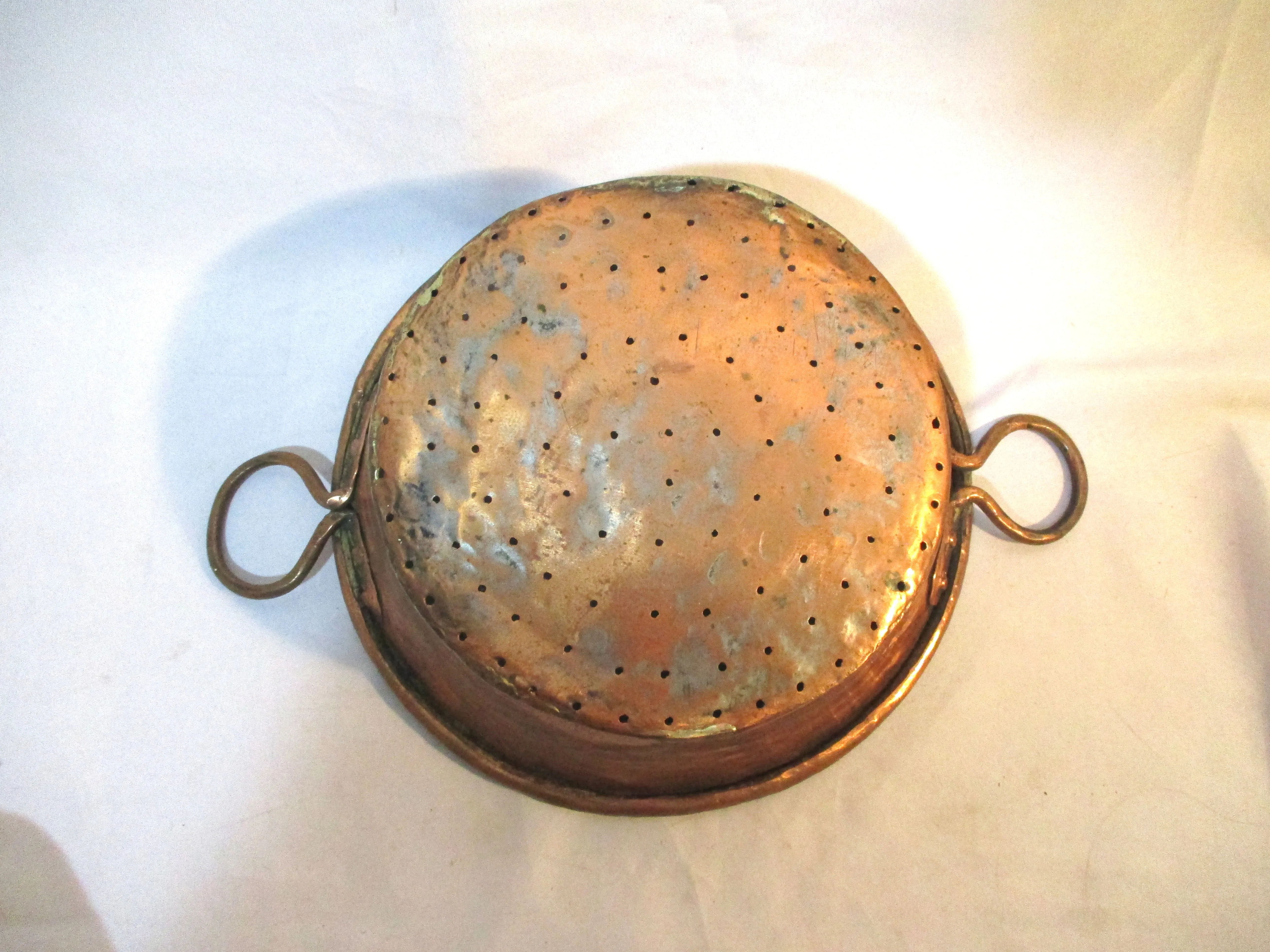 Rustic Primitive COPPER Steamer Insert Colander Pot Decor