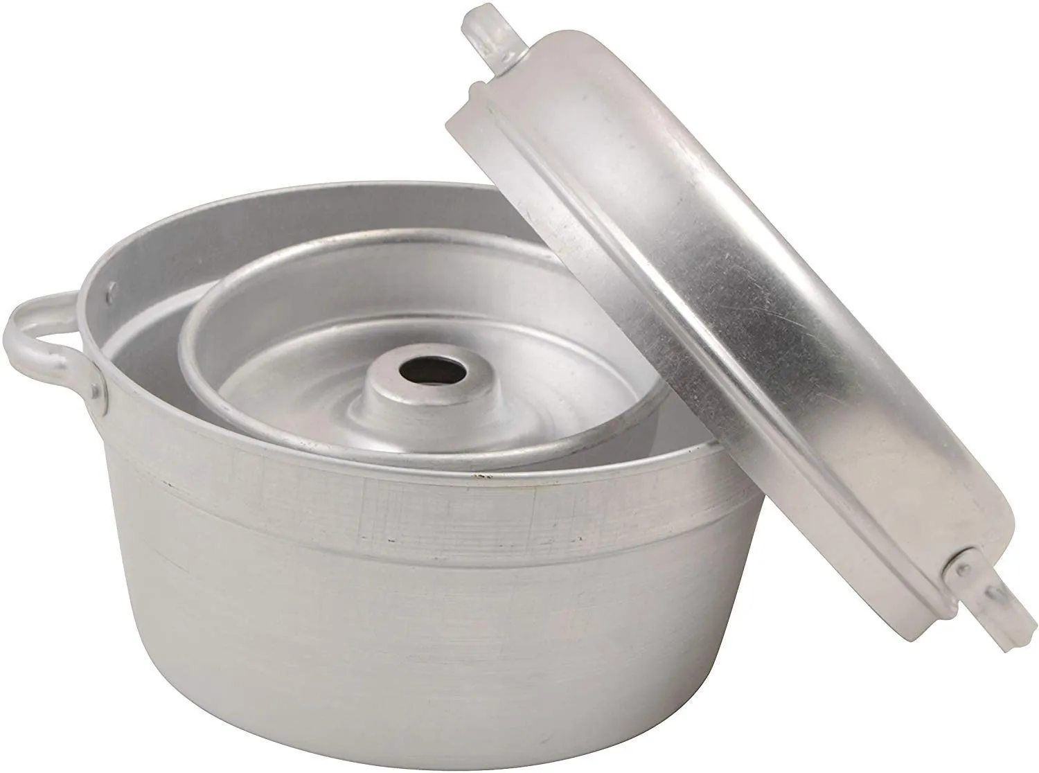 SHAPAT Aluminum Traditional Cake Cooker-Large, Non-Stick, 1 liter, Silver