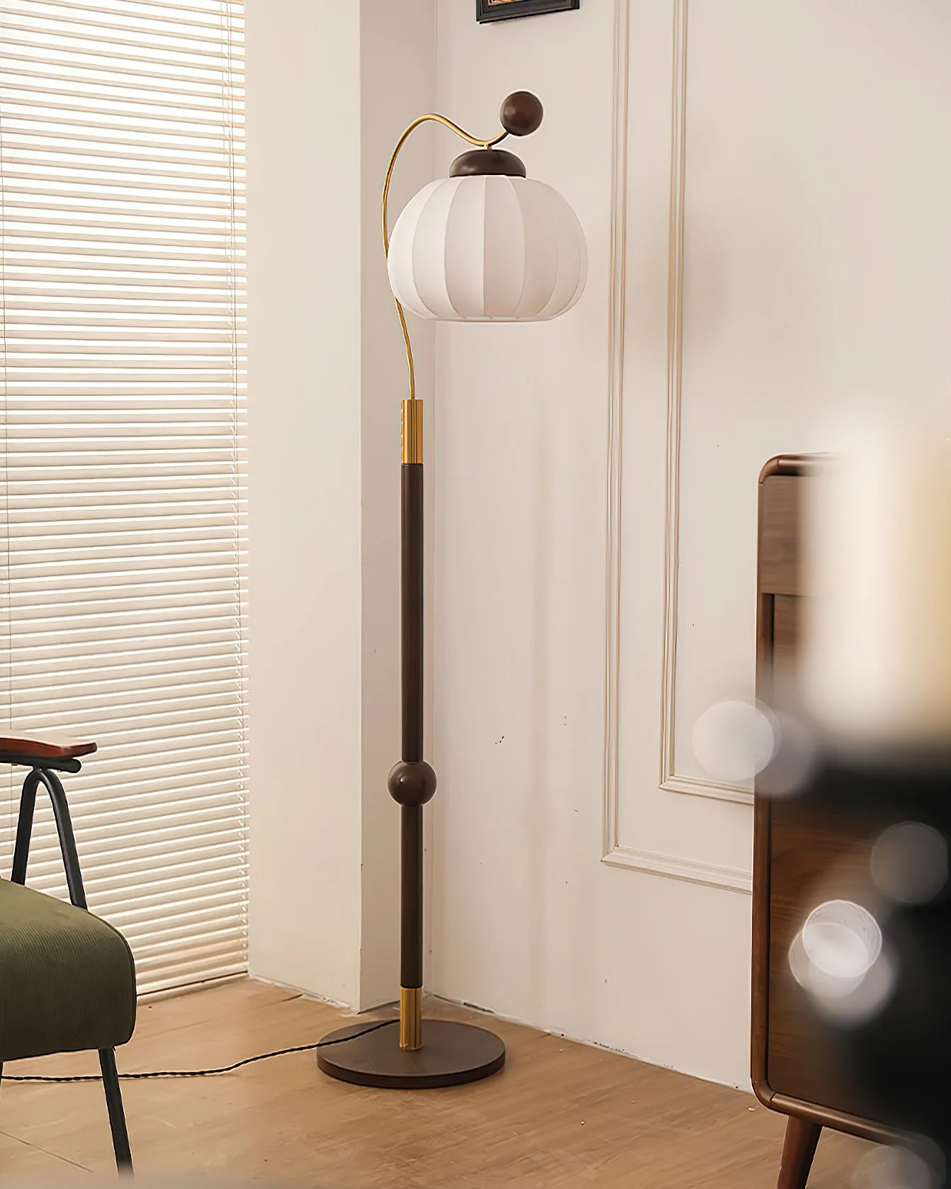 Silk Globe Floor Lamp