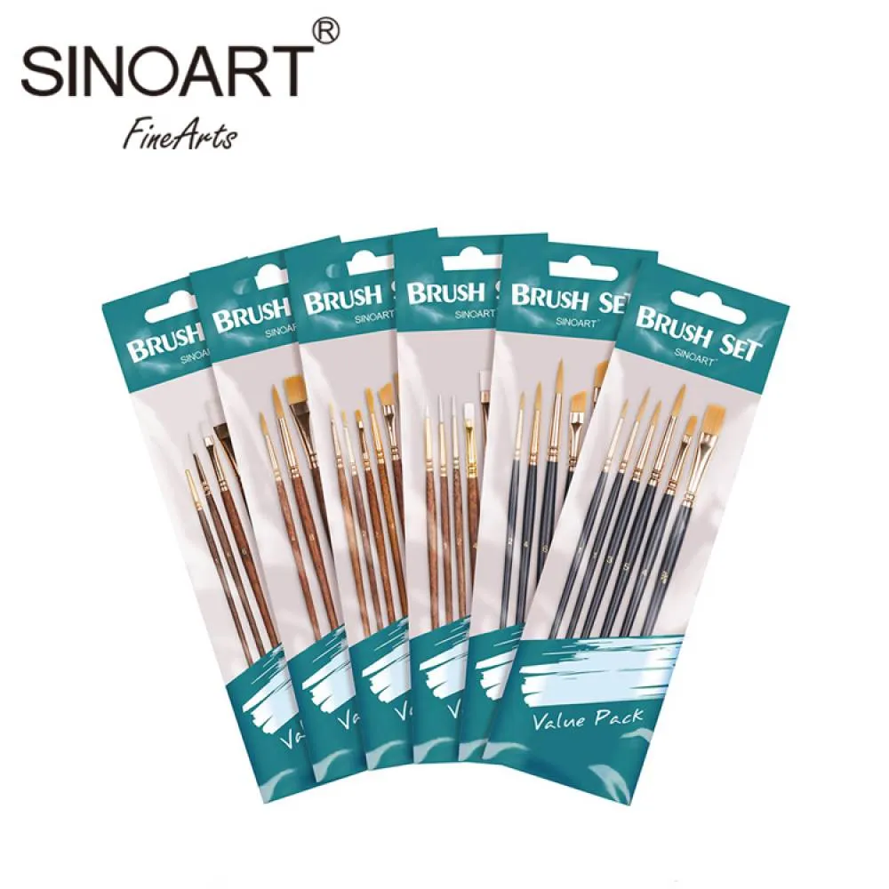 SINOART NYLON PAINT BRUSH, SET OF 3