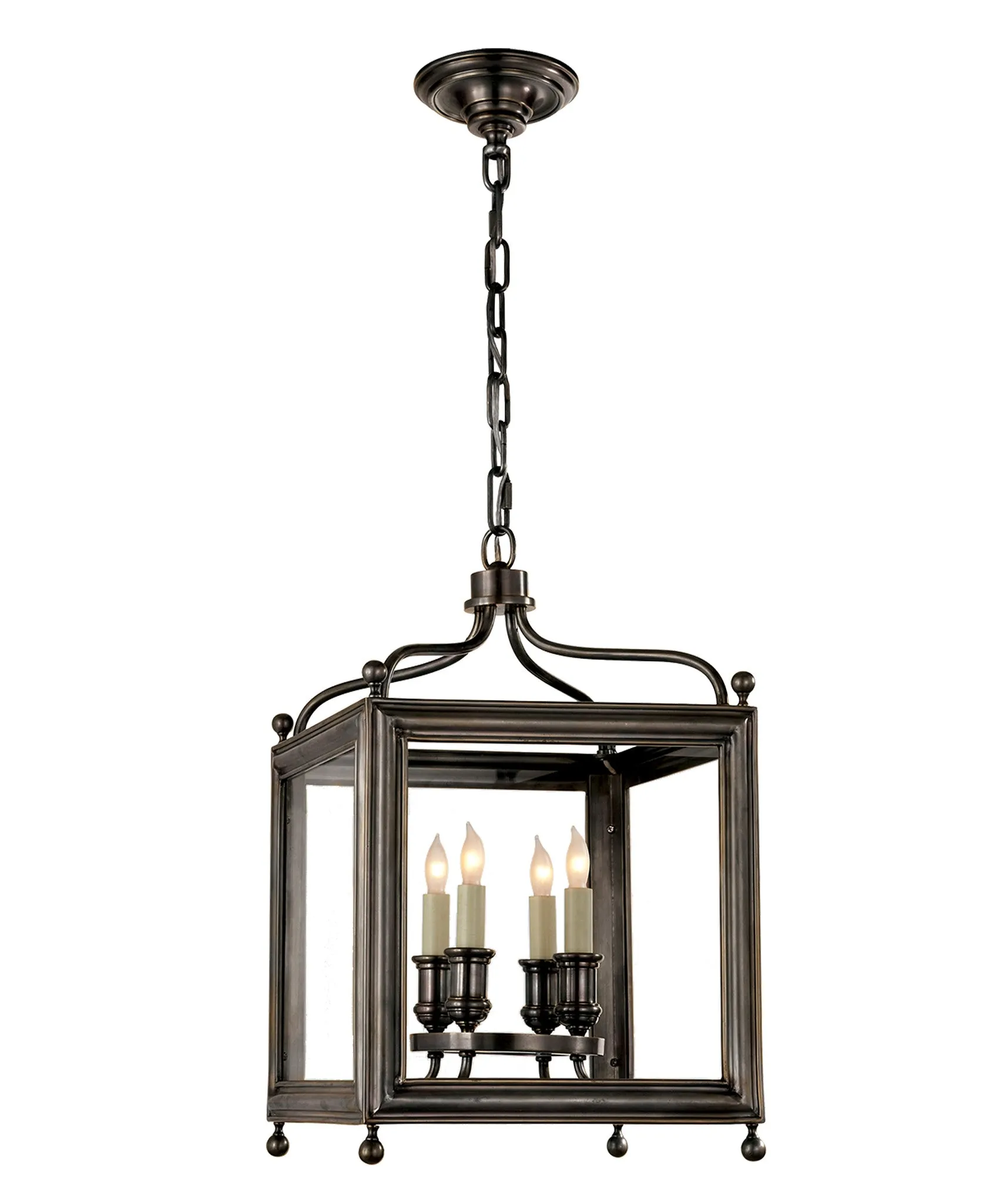 Small Greggory Hanging Lantern, Bronze