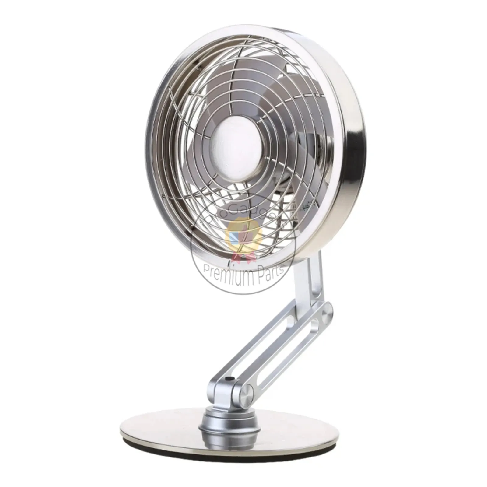 Small Metal Cooling Fan 5V 4W 3Speed Adjustable Height 360°Rotate Desk Fan for Travel and Working