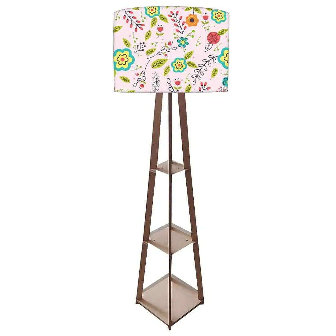 Small Wooden Floor Lamp  -   Flower Collection