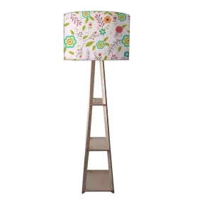 Small Wooden Floor Lamp  -   Flower Collection