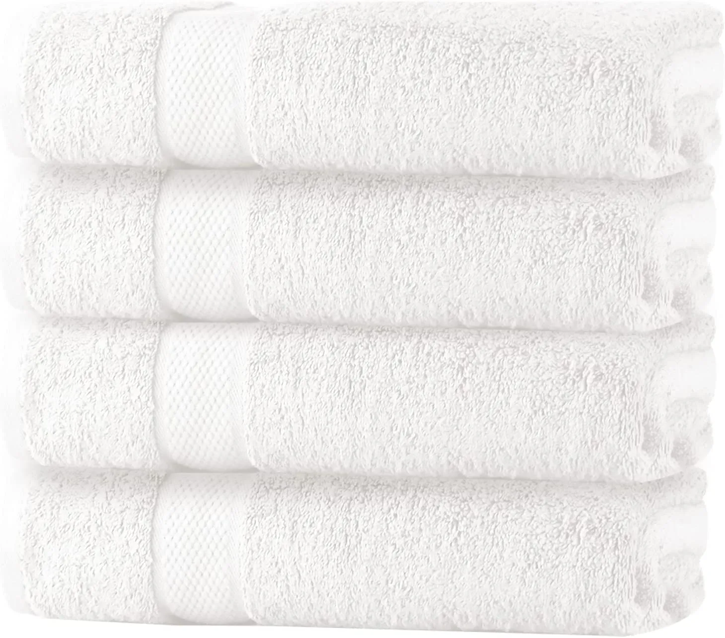 Soft Textiles Bath Towel 4 Pack 100% Cotton Ring Spun Bath Towels Set 27x54 Inches