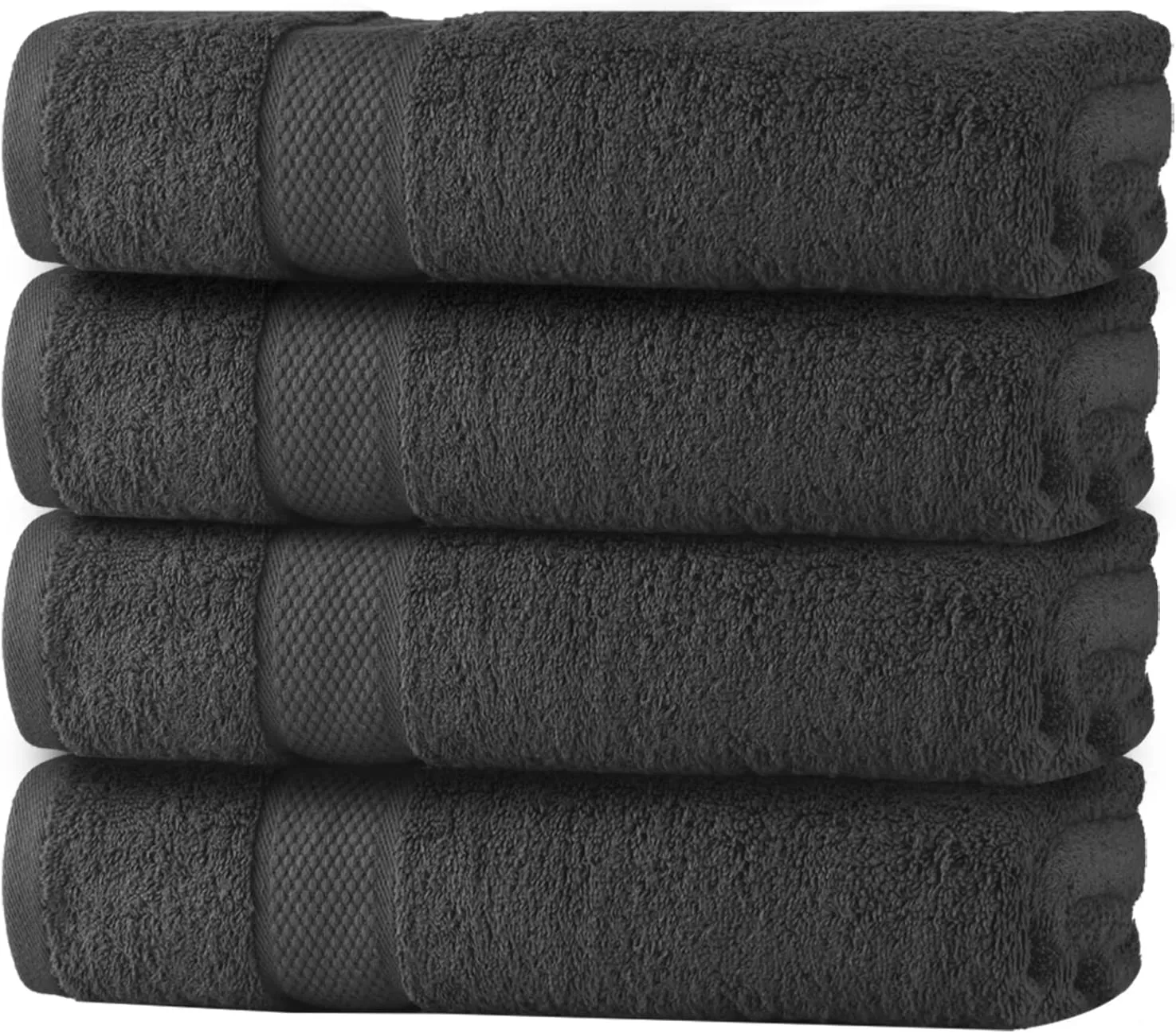 Soft Textiles Bath Towel 4 Pack 100% Cotton Ring Spun Bath Towels Set 27x54 Inches