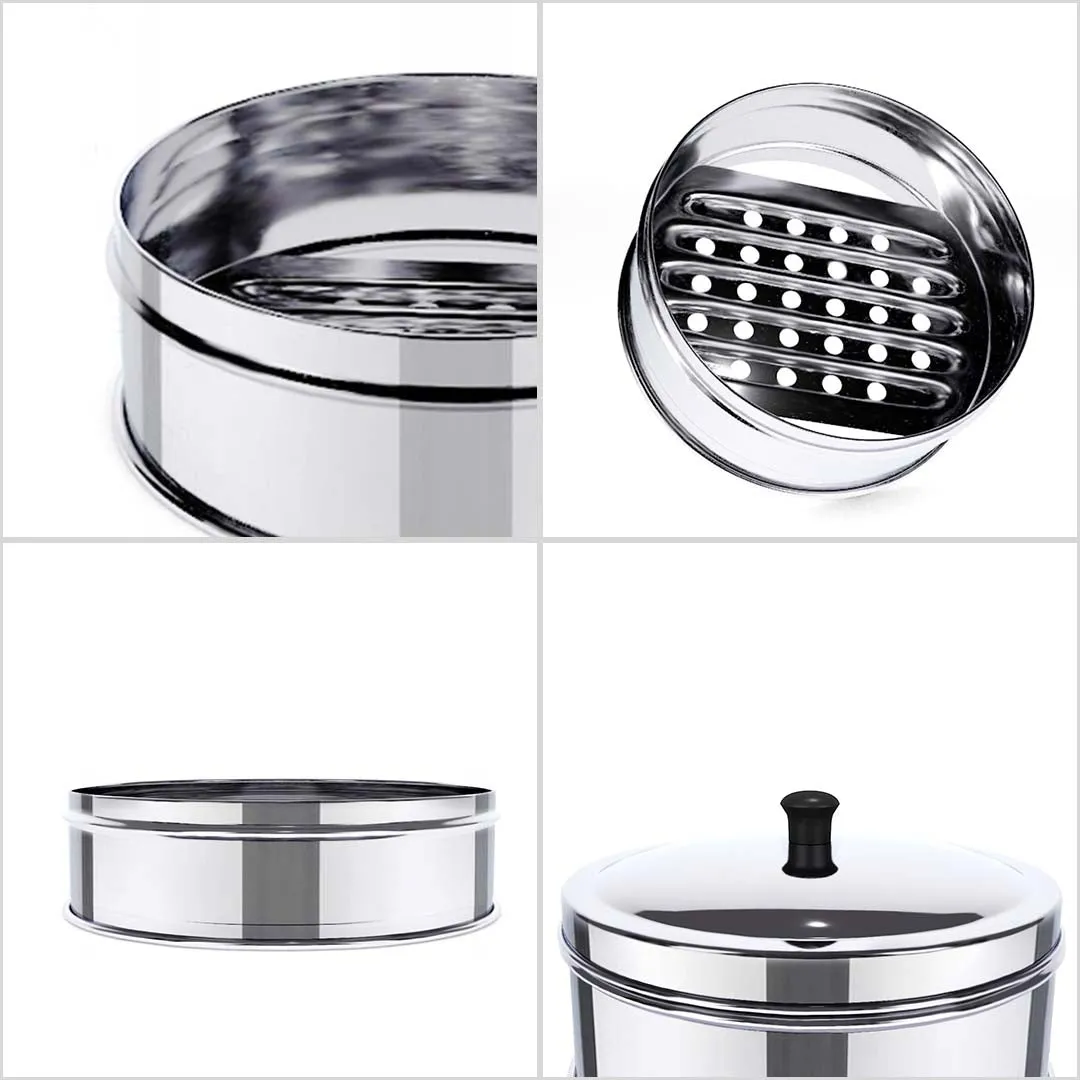 SOGA 3 Tier 22cm Stainless Steel Steamers With Lid Work inside of Basket Pot Steamers