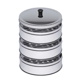 SOGA 3 Tier 22cm Stainless Steel Steamers With Lid Work inside of Basket Pot Steamers