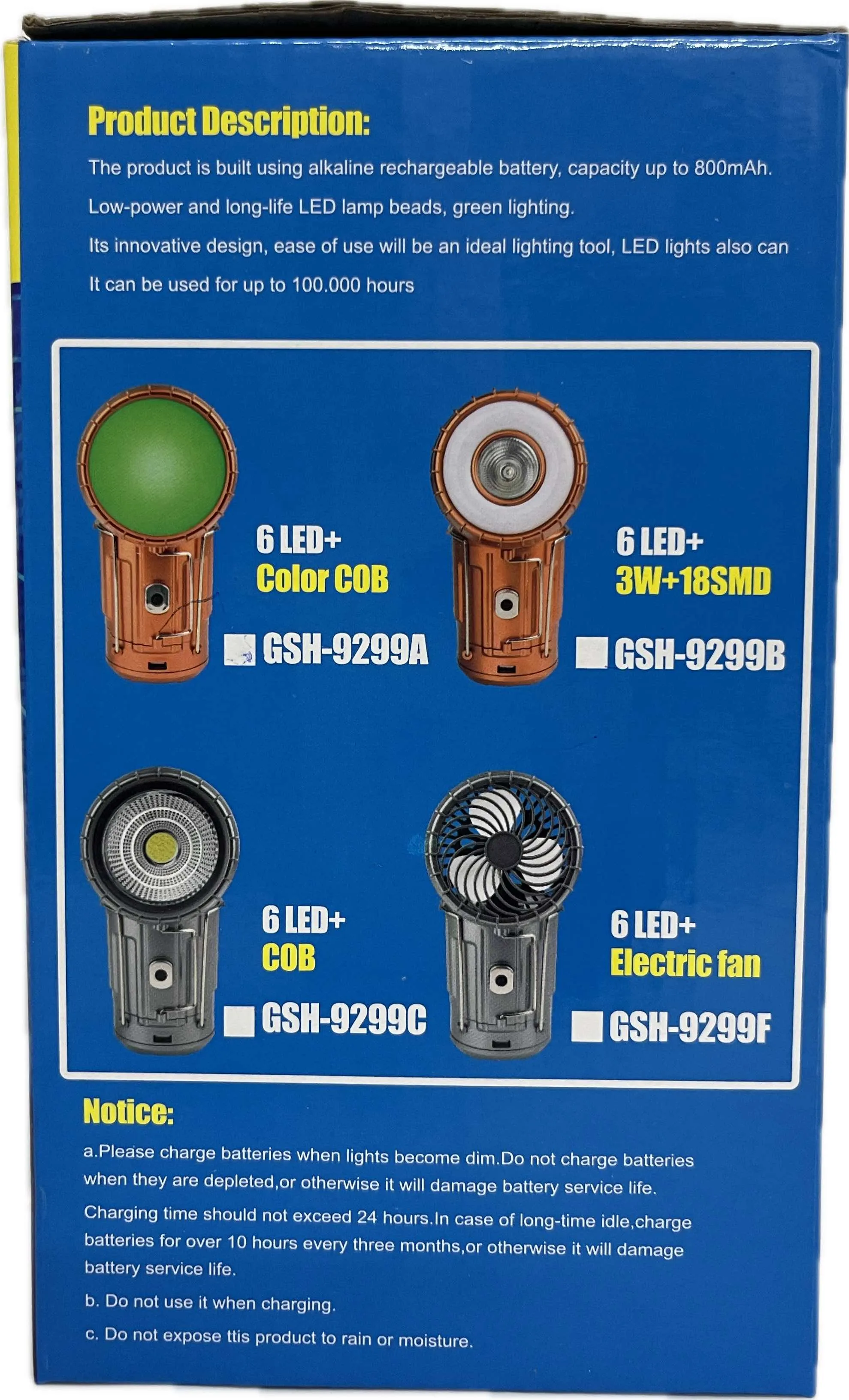 Solar Charging Camping Light With Fan GSH9299