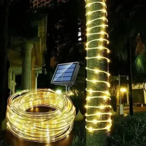 Solar Decoration Fairy Lights Waterproof LED Outdoor Tube String Light For Home, Garden, Wall