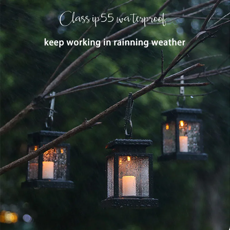 Solar Hanging Light Outdoor waterproof Led Decorative Candle Light Landscape Decor for Table Garden Yard