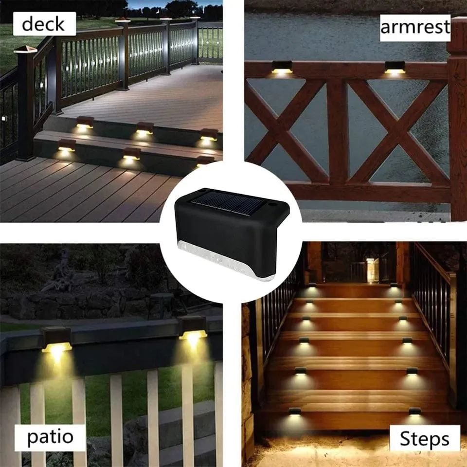 Solar Led Waterproof Light For Stairs And Outdoor (Pack Of Four)