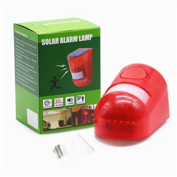 SOLAR-POWERED PIR W/ 129DB SIREN ALARM - N911