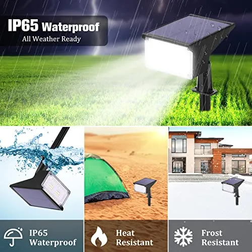 Solar Spot Lights Outdoor,6 Pack solar outdoor lights Waterproof,solar lights outdoor waterproof Landscape Spot lights with Solar Wall Garden Lights for Yard Backyard Walkway outdoor solar landscape