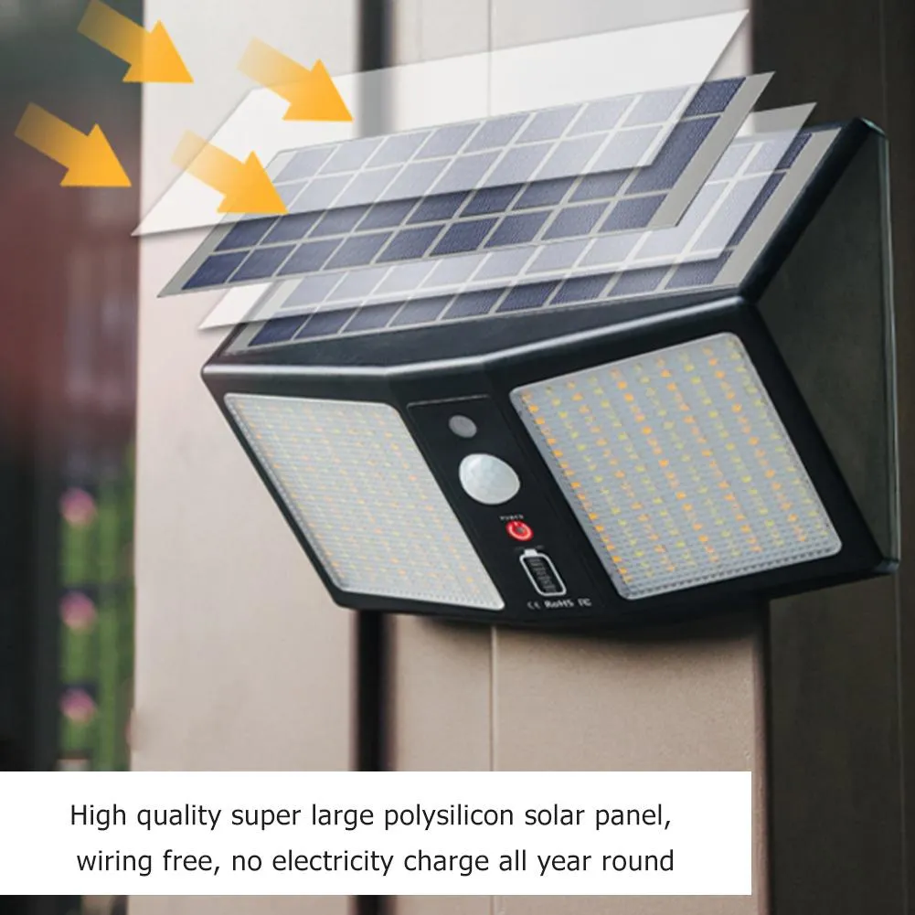 Solar Wall Lamps 360 LED 2000 Lumens #1022