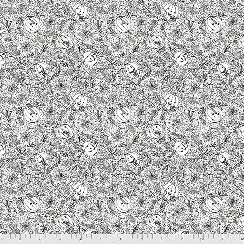 Spirit of Halloween - We See You - White by Cori Dantini cotton fabric (1 yard)