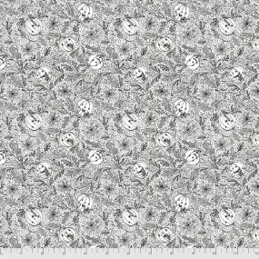 Spirit of Halloween - We See You - White by Cori Dantini cotton fabric (1 yard)