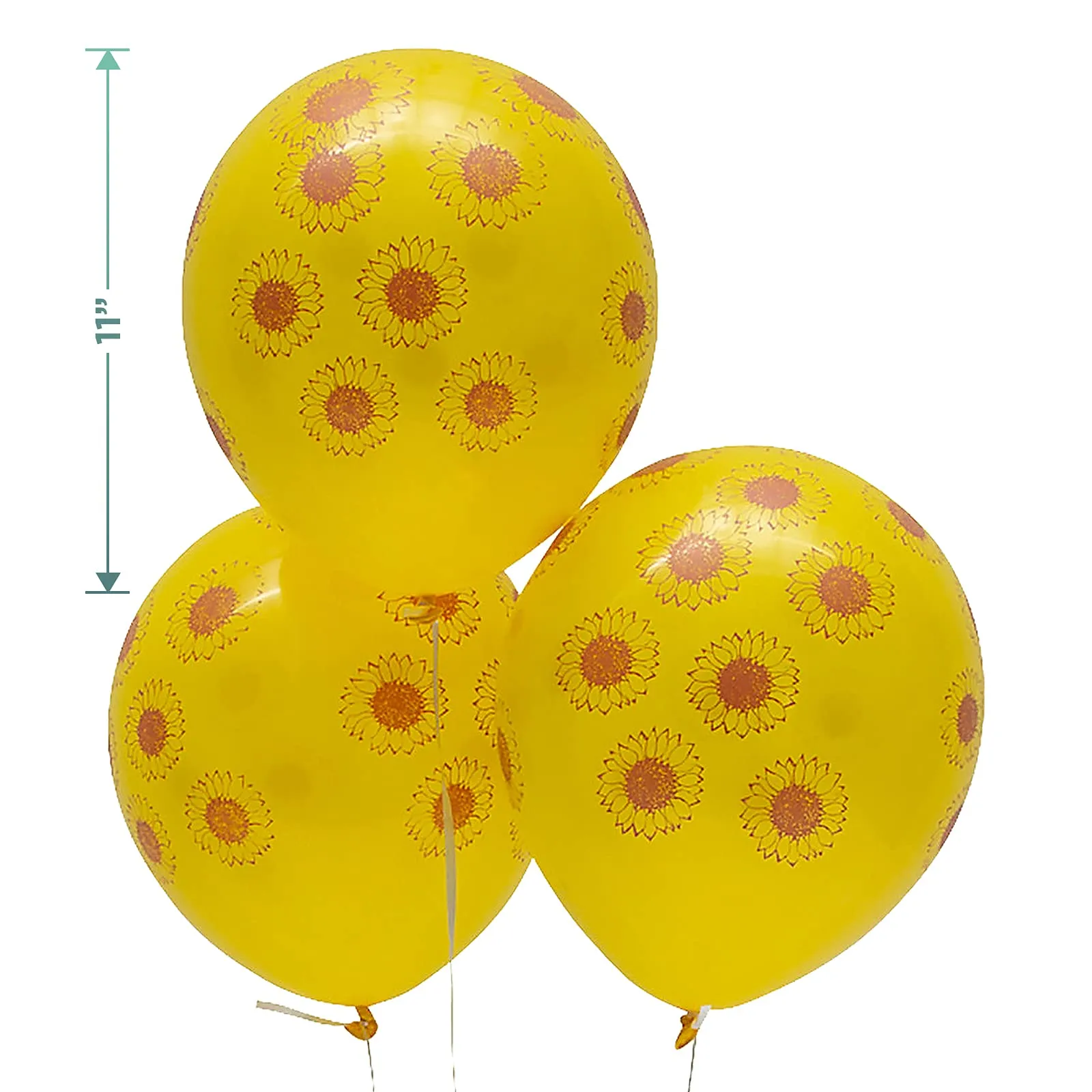 Sunflower Party Hanging Fans and Latex Balloon Decoration Set