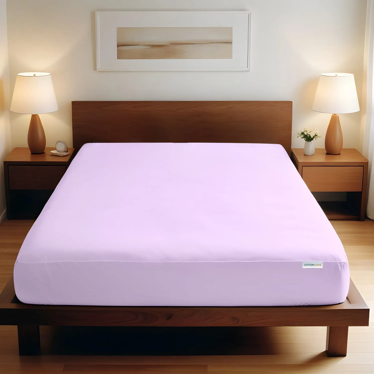 Super Soft fitted sheet 90x200 20 CM - Light Purple