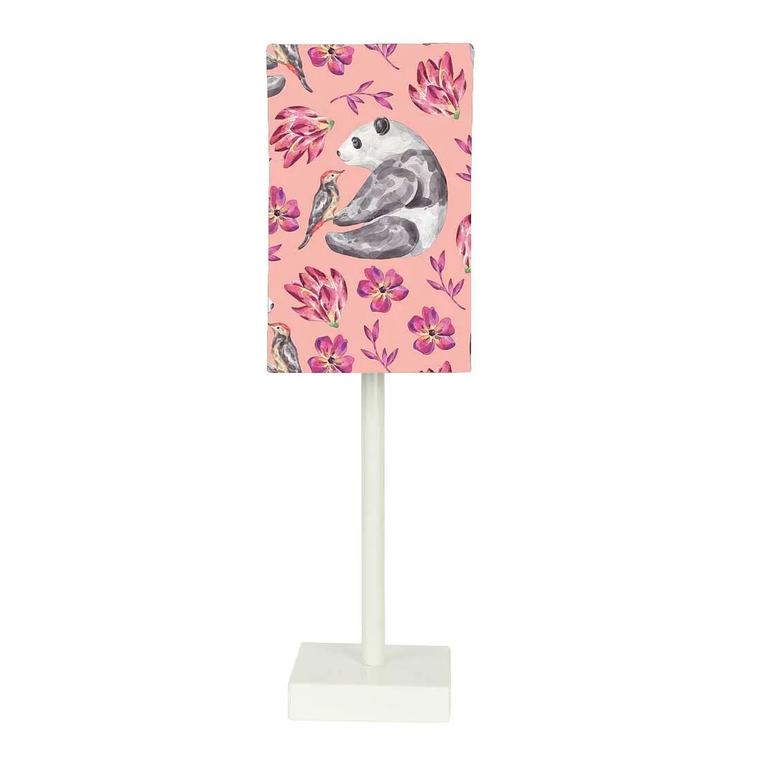 Tall Table Lamp For Living Rooms -   Pink Floral Panda