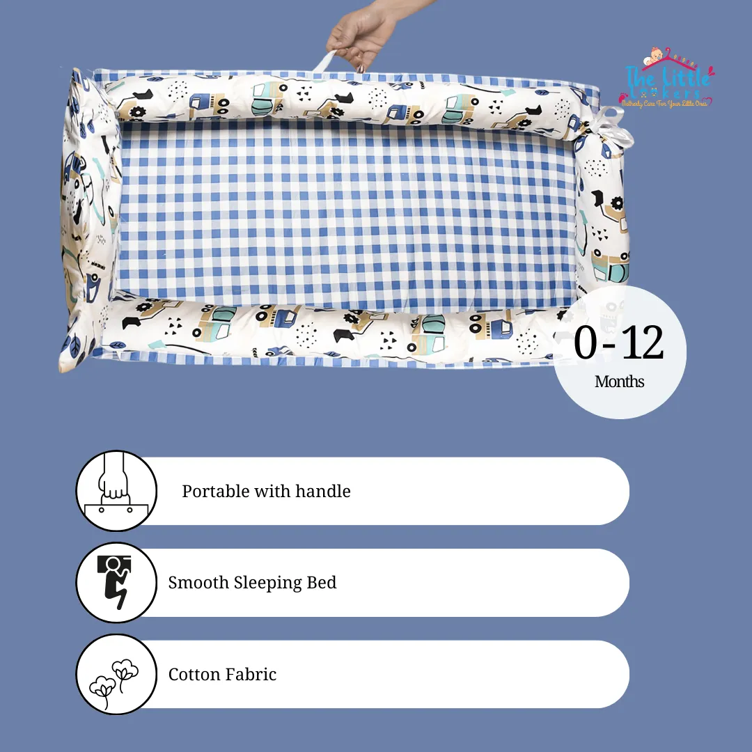 THE LITTLE LOOKERS Baby Bedding Set | Portable & Washable Baby Sleeping Bed for Newborns/Infants for 0-12 Months Baby - Prints May Very