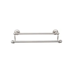 Top Knobs ED9BSNA Edwardian Bath Towel Bar 24 In. Double - Beaded Bplate Brushed Satin Nickel