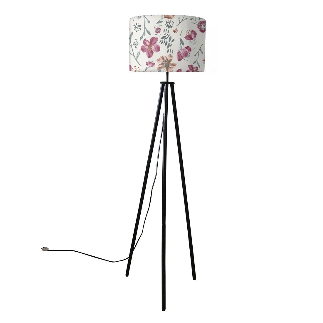 Tripod Standing Floor Lamp -Summer Flowers