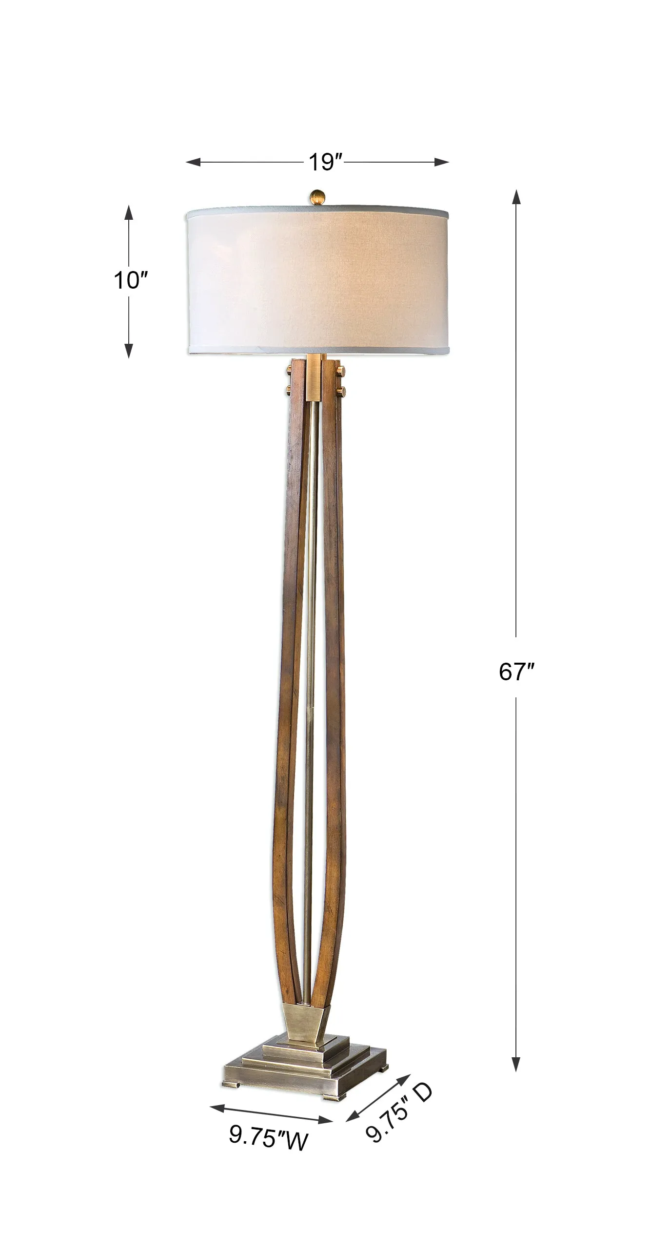 Uttermost Boydton Burnished Wood Floor Lamp