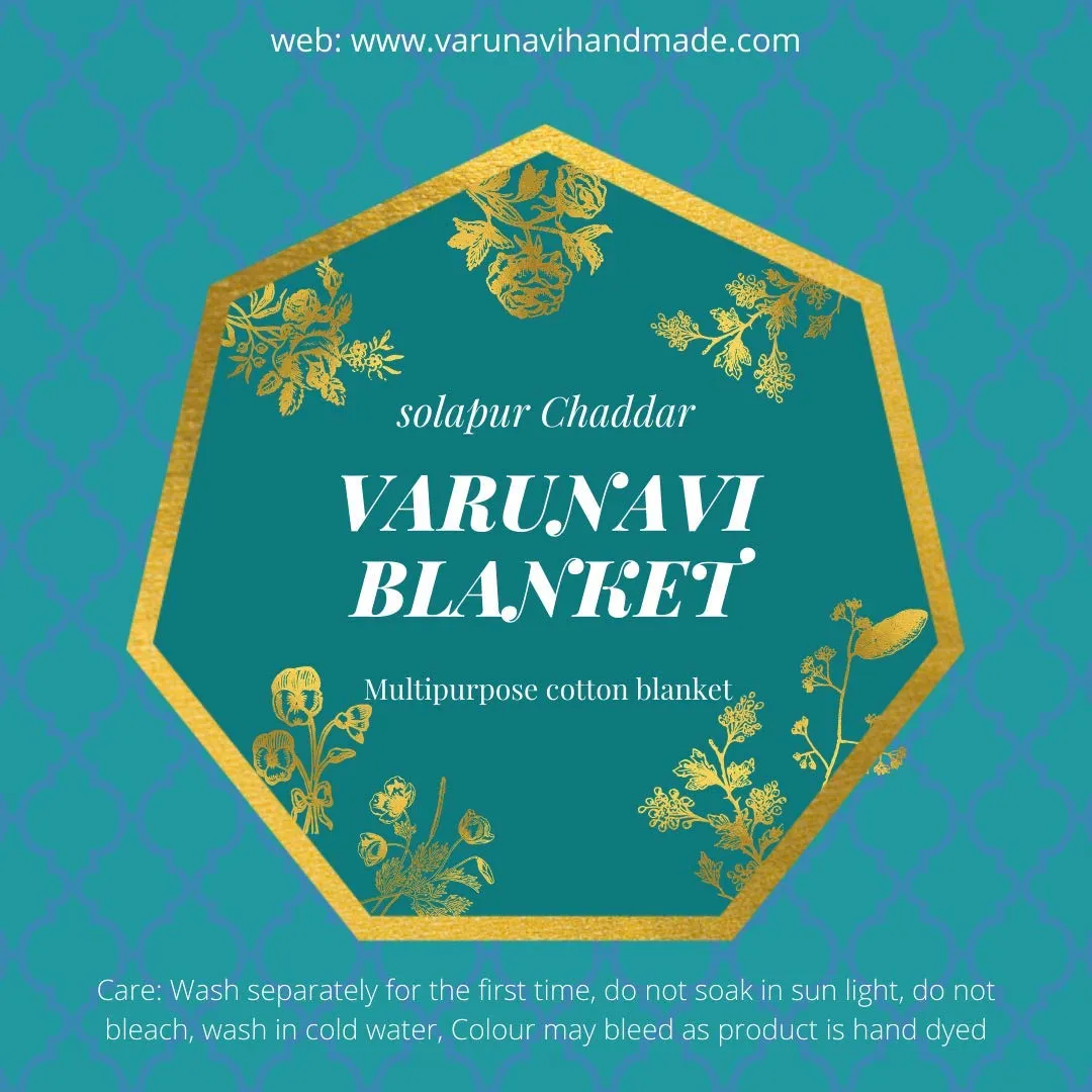 Varunavi Solapur Chaddar Cotton All Season AC Blanket Queen Size Top Sheet 90 in X 108 in (230 cm X 260 cm) (Maroon)