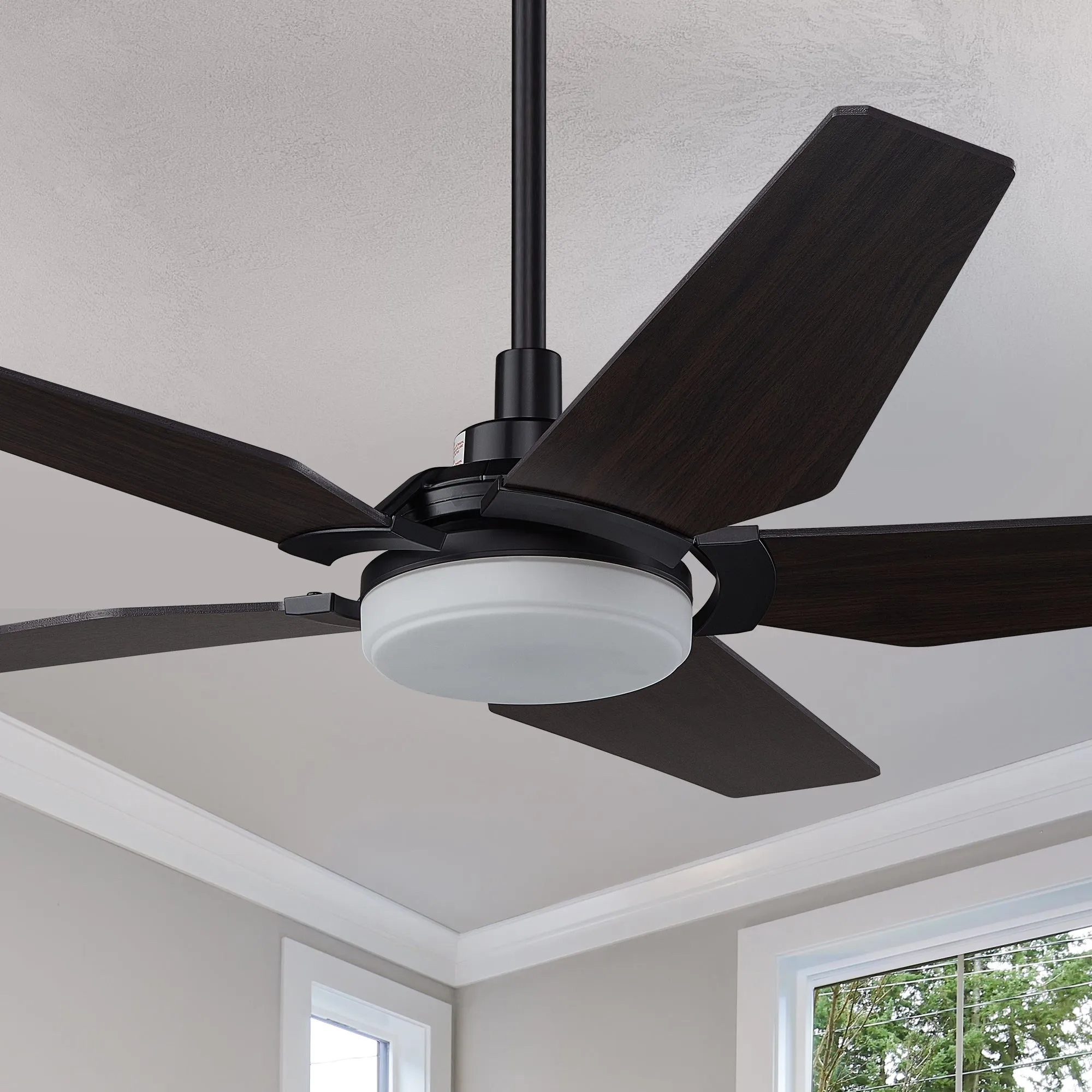 Voyager Outdoor Smart Ceiling Fan with Dimmable LED Light Remote 52"