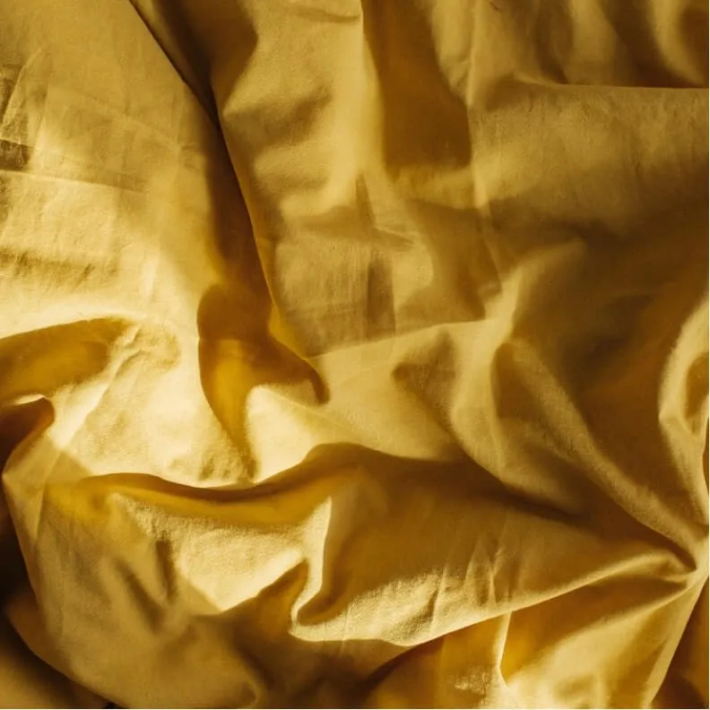 Washed Cotton Bedding Set Ochre