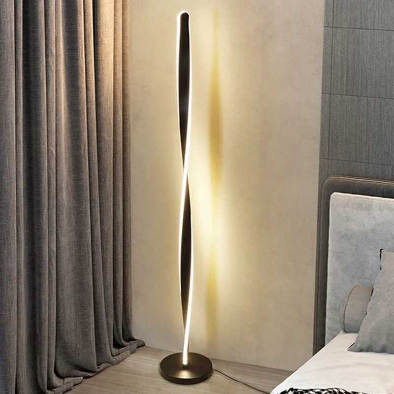 White Spiral Floor Lamp