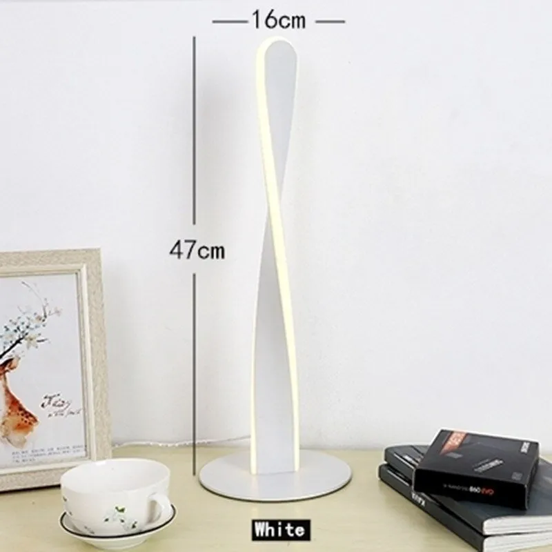 White Spiral Floor Lamp