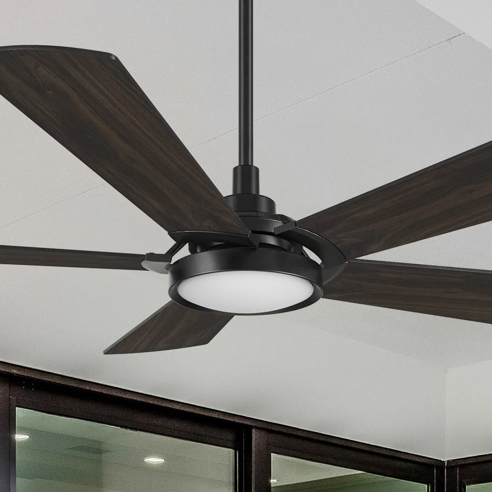 Wilkes Outdoor Smart Ceiling Fan with LED Light and Remote 52"