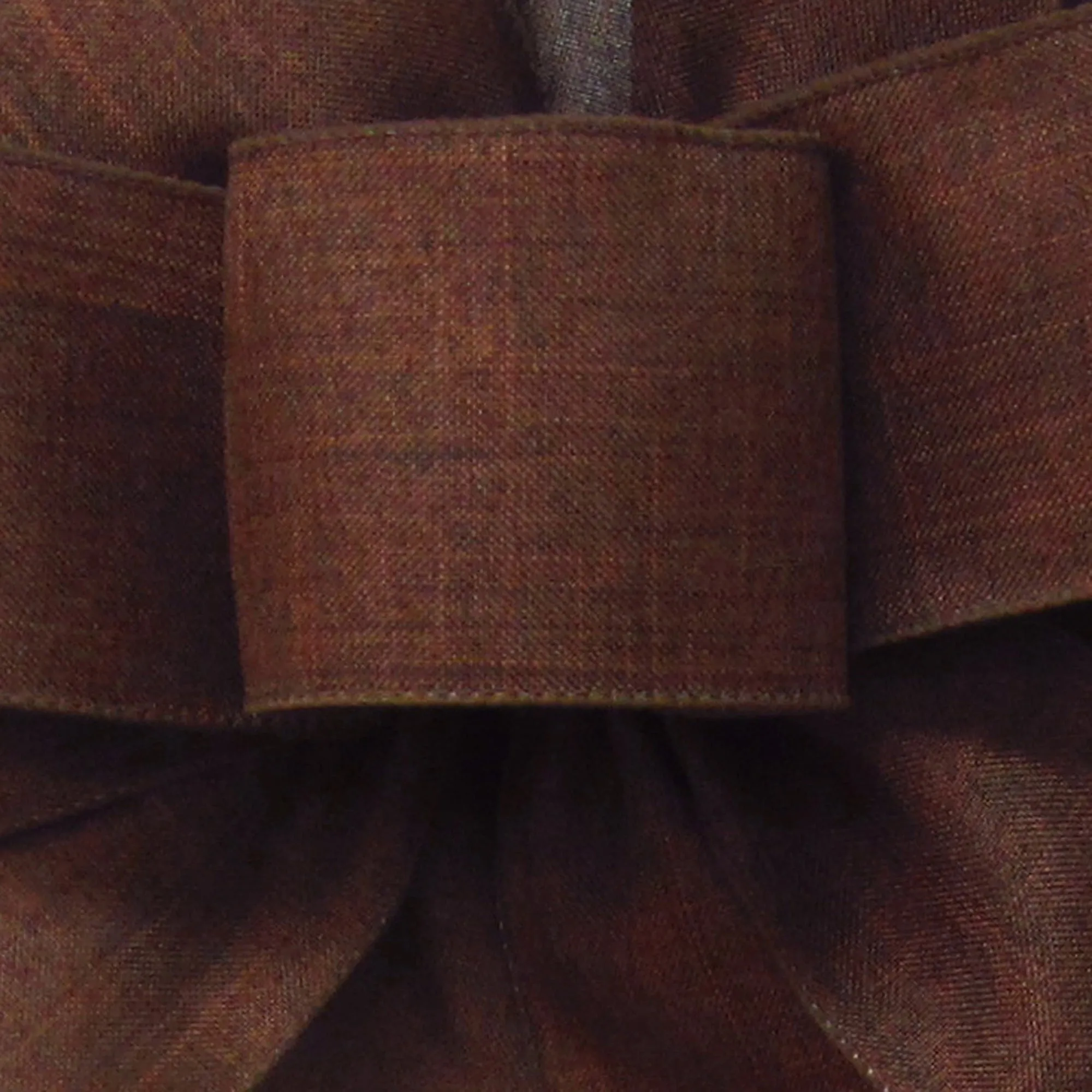 Wired Brown Linen Ribbon (#40-2.5"Wx10Yards)