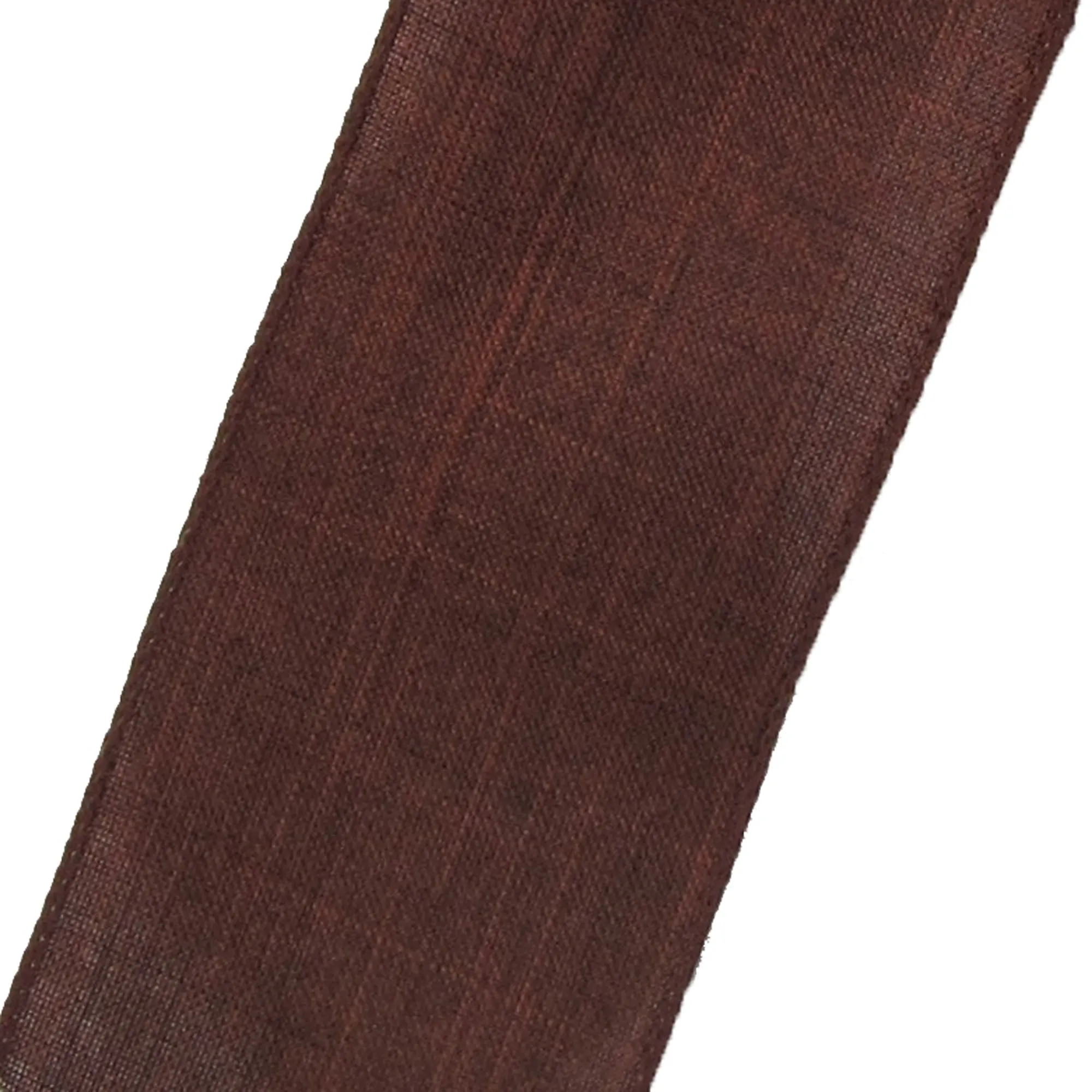 Wired Brown Linen Ribbon (#40-2.5"Wx10Yards)