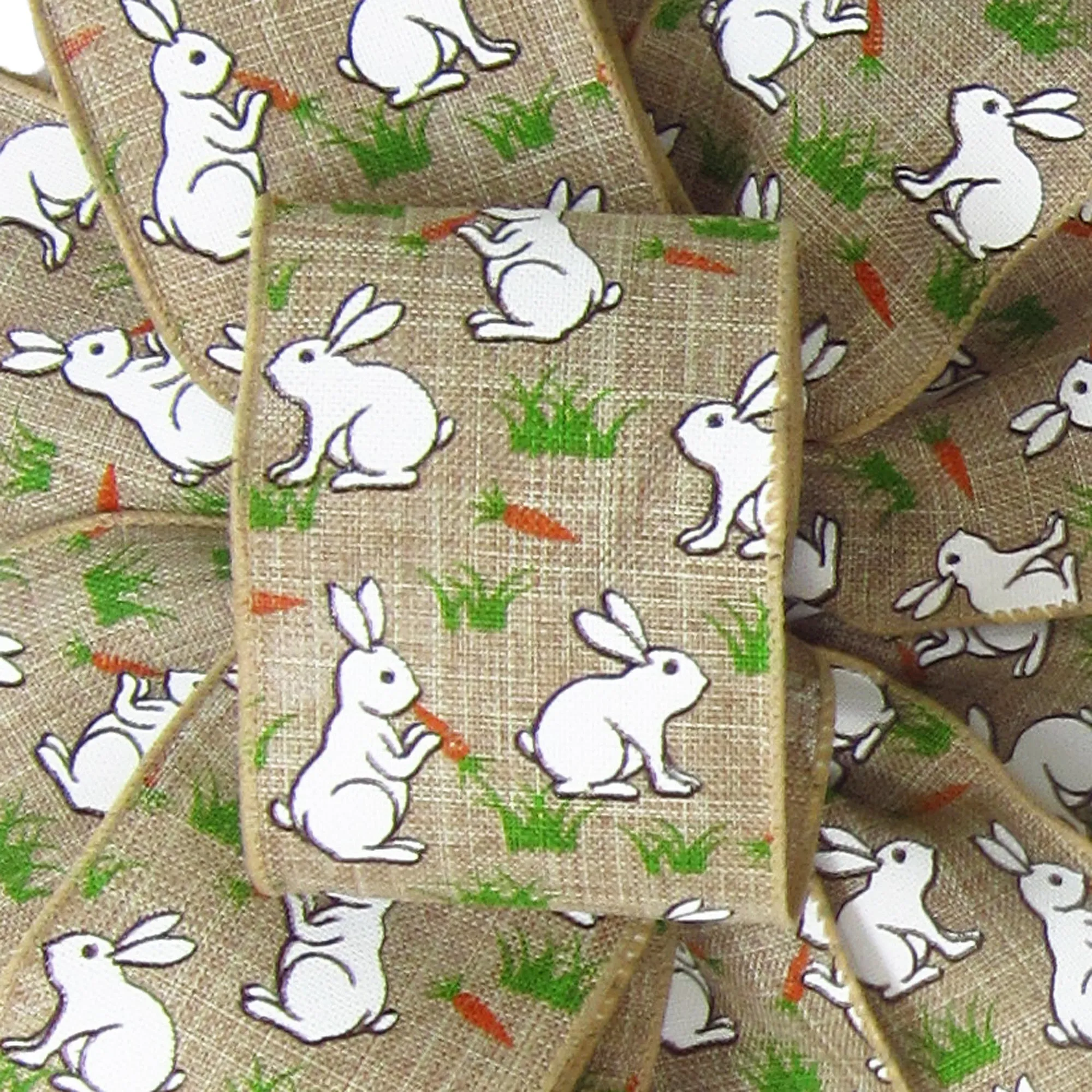 Wired Bunch of Bunnies Easter Bunny Ribbon (#40-2.5"Wx10Yards)