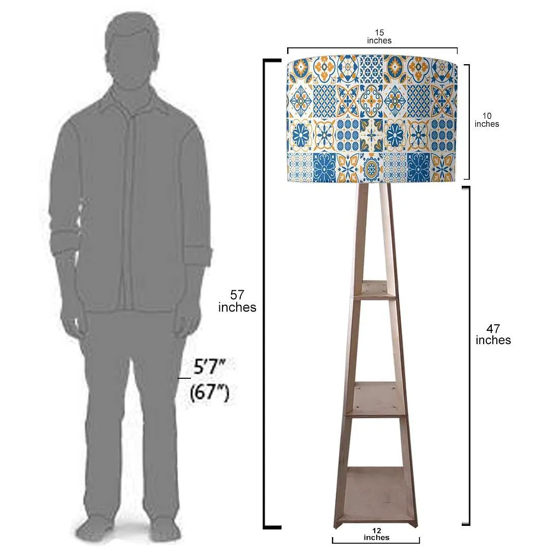 Wooden Floor Lamp Stand for Bedside Light - Love from Lisbon