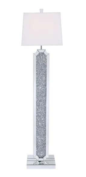 ZC121-ML9352 - Regency Decor: Sparkle Collection 1-Light Silver Crystal floor Lamp